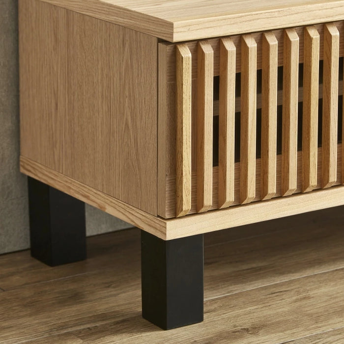 ［幅150cm］テレビ台 天然木 完成品 ローボード 北欧 モダン 脚付き【超大型商品】〔71050005〕