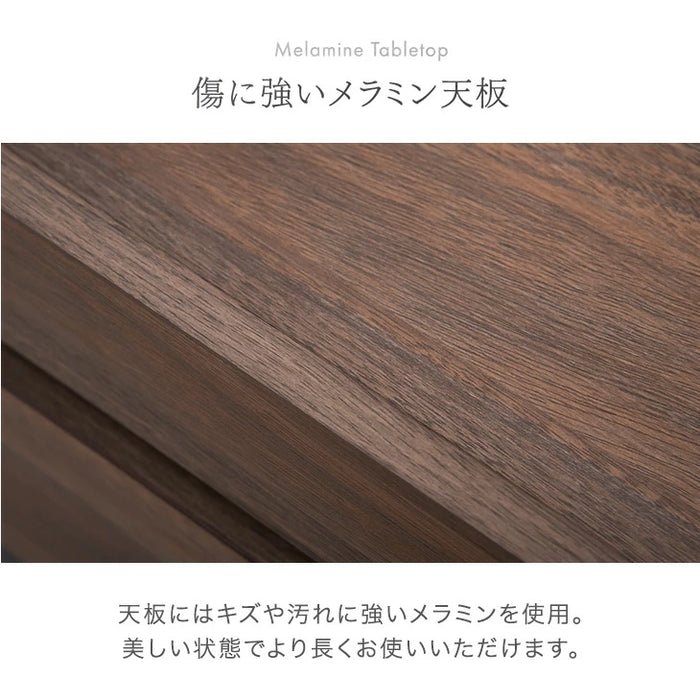 木目調 サイドボード 傷に強いメラミン天板 完成品 80cm キャビネット チェスト サイドチェスト【超大型商品】〔71050009a〕