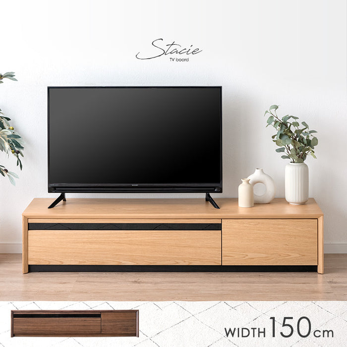 [幅150] 天然木 テレビボード 完成品 収納 木製 テレビボード ローボード テレビラック【超大型商品】〔71050011〕