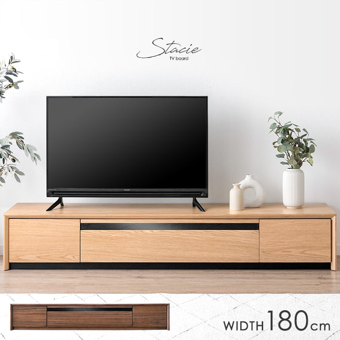 [幅180] 天然木 テレビボード 完成品 収納 木製 テレビボード ローボード テレビラック【超大型商品】〔71050012〕