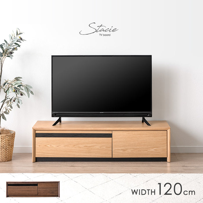 [幅120] 天然木 テレビボード 完成品 収納 木製 テレビボード ローボード テレビラック【超大型商品】〔71050013〕