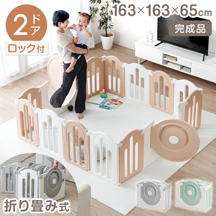 未使用 ベビーサークル 扉付き ベビールーム 120×160cm  ドア付セット  LunaStory　/UJ-0033 子育て応援価格 赤ちゃん ベビーサークル 120×160cm ドア付セット ハイ