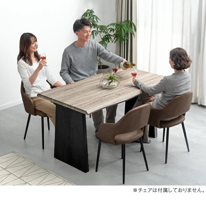 [幅140] ダイニングテーブル 単品 4人掛け パネルレッグ 食卓 長方形 木製 北欧 モダン おしゃれ【超大型商品】〔72600075〕
