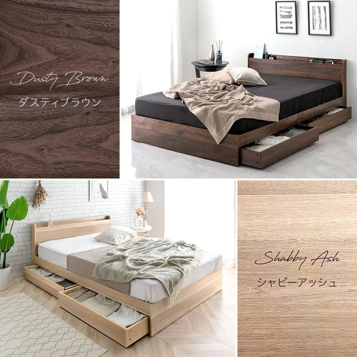 シングル] 収納付きすのこベッド ベッドフレーム単品 スマホスタンド