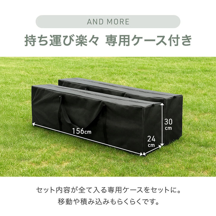 超特大3m×9m タープテント サイドシート3枚付 ワンタッチ 収納ケース付 耐水 頑丈 遮熱 テント〔99900945〕