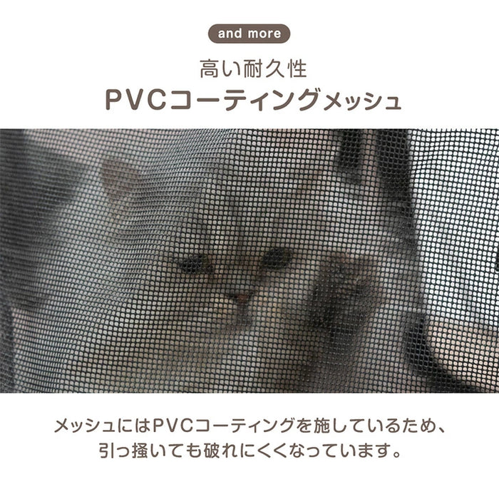 ポータブルケージ 2ドア 折りたたみ 組み立て 簡単 トイレ ハンモック付 ペットケージ 猫用 犬 コンパクト 防災 避難〔74100960〕