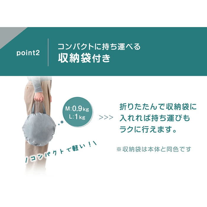 ［Lサイズ］ワンタッチ ポータブルケージ 2ドア 折りたたみ 組み立て 簡単 トイレ付 ペットケージ コンパクト 防災 避難〔74100980〕