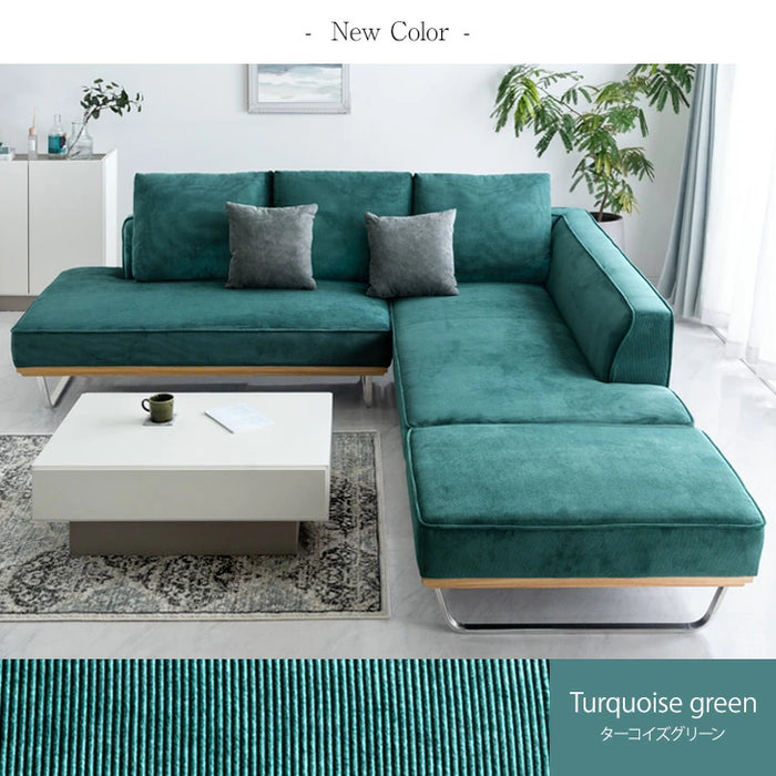 引き取り】定価39,800円 オリーブグリーン コーデュロイ カウチ ソファ 引き取り】定価39,800円 オリーブグリーン コーデュロイ カウチ ソファ