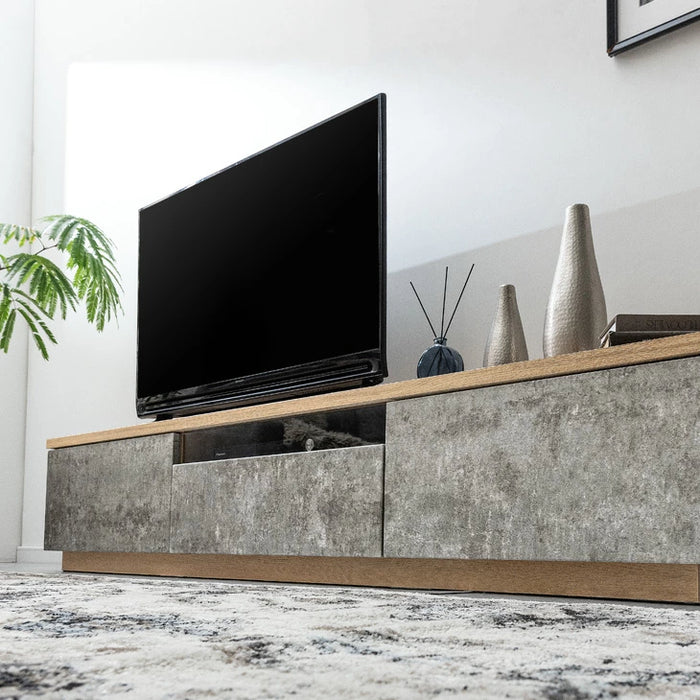 ［幅180］テレビ台 完成品 引出し収納 モダン 北欧 ローボード【超大型商品】〔76600120〕