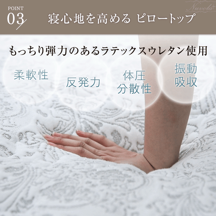 [シングル] 超極厚35cm Wポケットコイルマットレス 抗菌 防ダニ 防臭 3Dメッシュ 体圧分散〔77500005〕