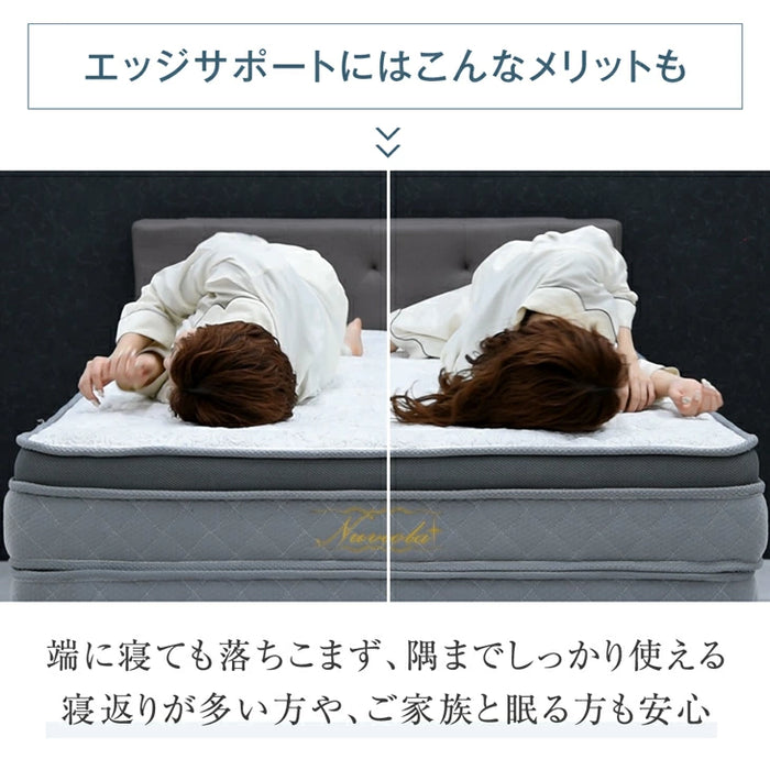 ダブル] 超極厚35cm Wポケットコイルマットレス 抗菌 防ダニ 防臭 3D