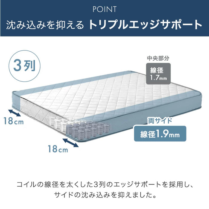 マットレス ポケットコイル2.2mm 厚さ6cm 静音 やや硬め シングル マットレス ポケットコイル2.2mm 厚さ6cm 静音 やや硬め シングル