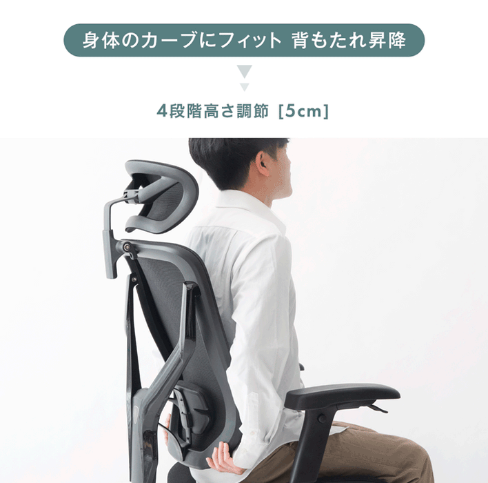 座り心地フルカスタム 多機能 ワークチェア 3Dアームレスト 15段階リクライニング フットレスト シートスライド ランバーサポート〔79100002〕