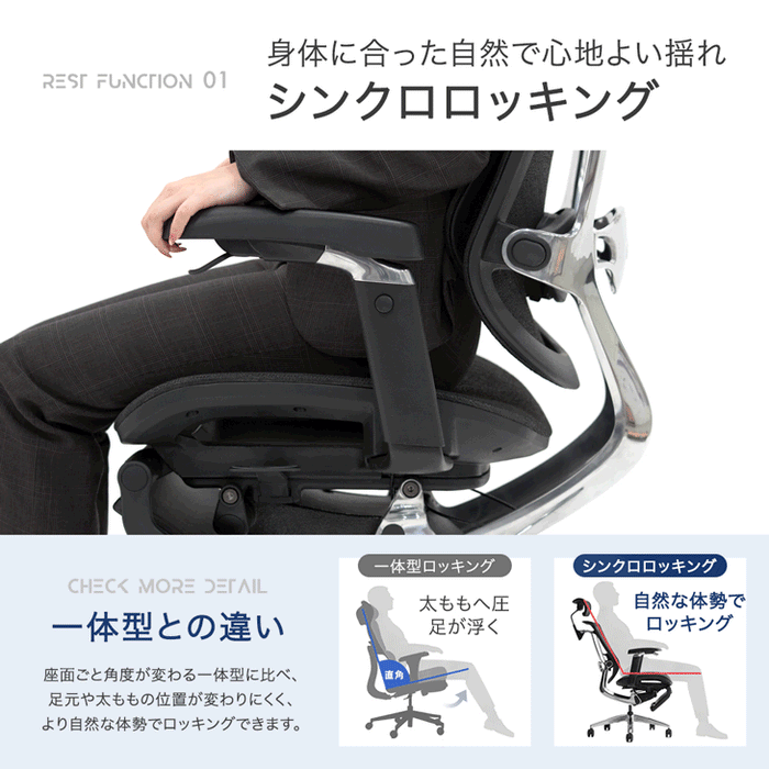 高機能 オフィスチェア ヘッドレスト アームレスト付き 高級〔79100005〕