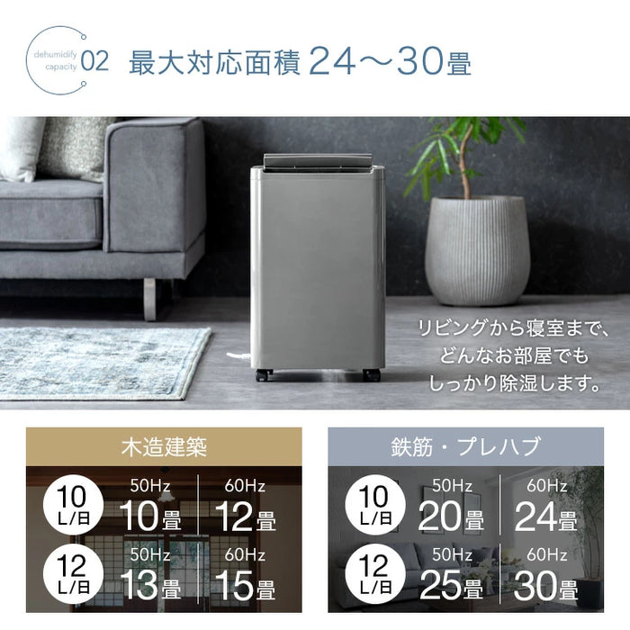 衣類乾燥 コンプレッサー式 除湿機 24畳 湿度設定 省エネ 10L/日 静音 衣類乾燥 カビ対策 除湿器〔79700006〕