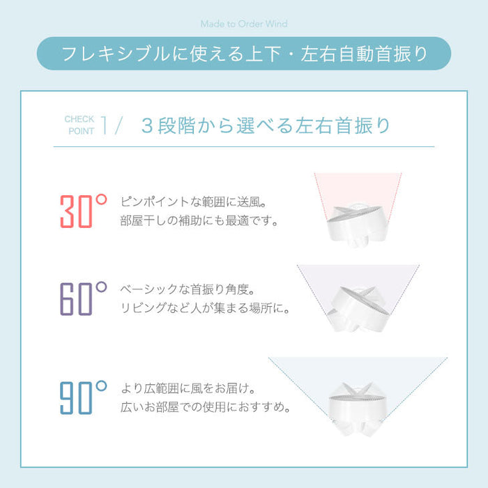 サーキュレーター ハイポジション 3D首振り 室温センサー DC〔79900000〕