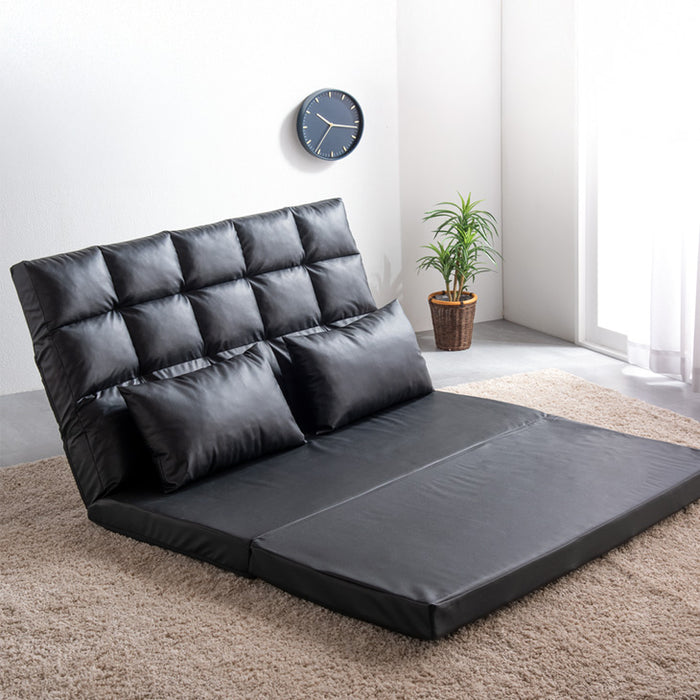 2人掛け 幅130cm 3way ソファベッド 14段階リクライニング ハイバック