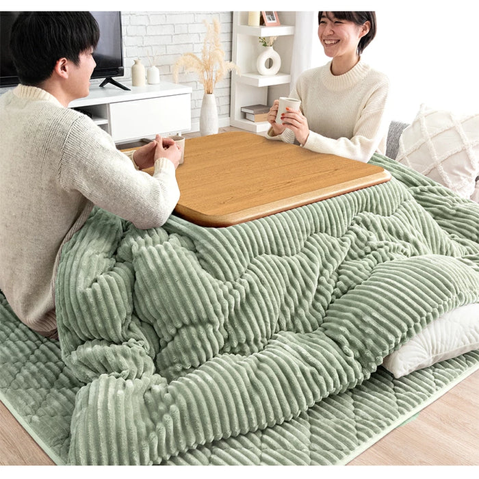 ［2点セット］こたつ布団 掛敷セット コーデュロイ 正方形 洗える 抗菌 防臭 おしゃれ〔80100097〕