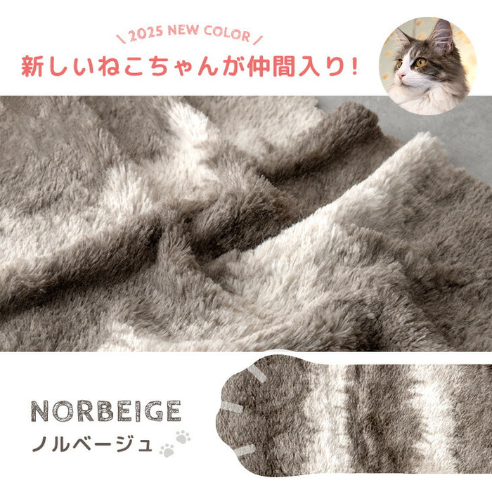 ≪TVで紹介≫ [セミダブル] もはや、ねこ。 2枚合わせ 洗える 掛け毛布 ブランケット 綿入り毛布  あったか  冬用 厚手 猫の手触り 可愛い〔80100134〕