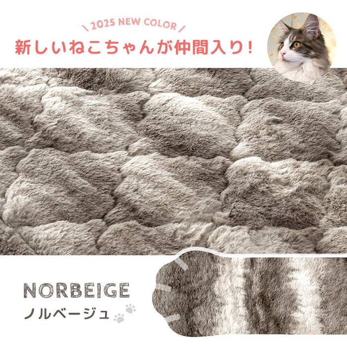 ≪TVで紹介≫[ダブル] もはや、ねこ。 一体型 ボックスシーツ 洗える 暖かい 防ダニ 抗菌防臭 敷きパッド秋冬用 猫柄 おしゃれ〔80100138〕