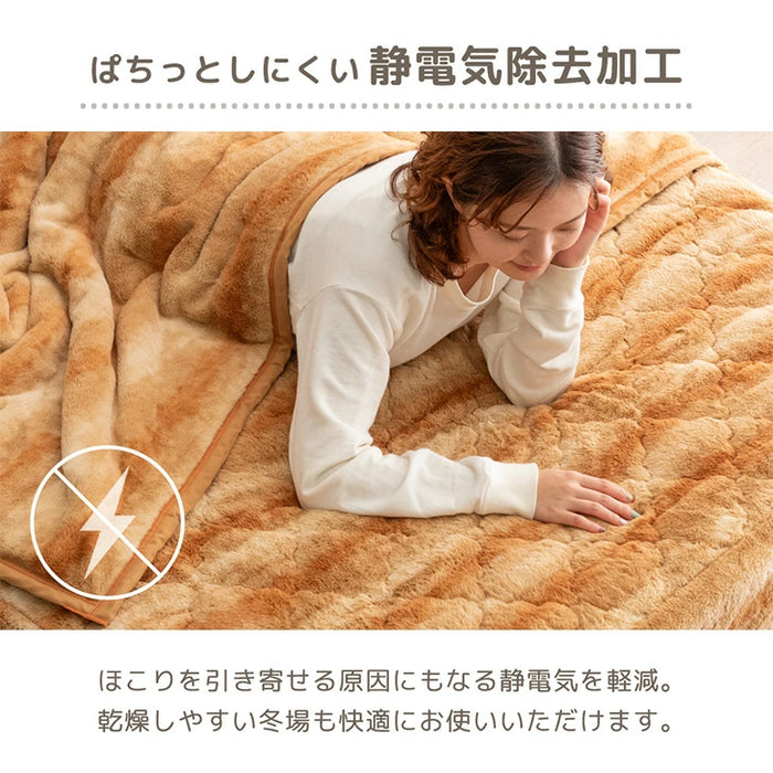 ≪TVで紹介≫[ダブル] もはや、ねこ。 一体型 ボックスシーツ 洗える 暖かい 防ダニ 抗菌防臭 敷きパッド秋冬用 猫柄 おしゃれ〔80100138〕