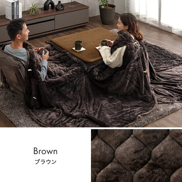 【新発売記念プライス】背中もあったか こたつ 掛け布団 洗える 正方形 幅80cm 抗菌 防臭 フランネル 無地〔80100184〕