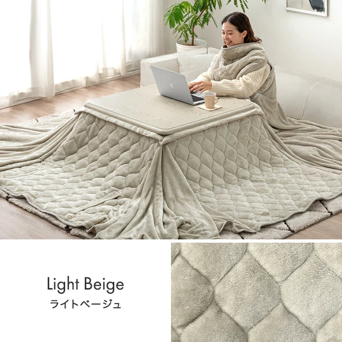 【新発売記念プライス】背中もあったか こたつ 掛け布団 洗える 正方形 幅80cm 抗菌 防臭 フランネル 無地〔80100184〕