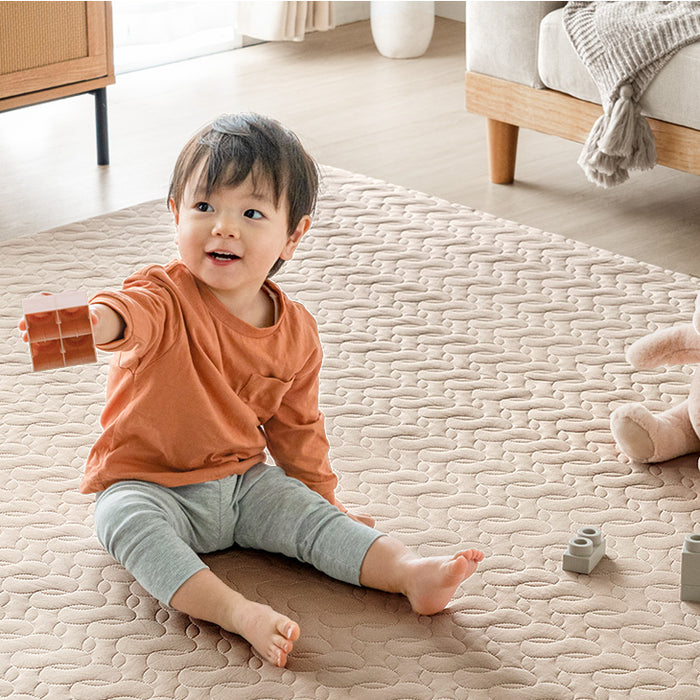 ［155×155］プレイマット専用カバー 綿100％ 洗える イブル  キルティング プレイマットカバー マットカバー〔80100203〕