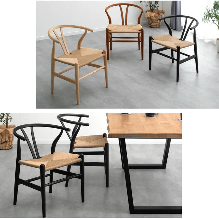 単脚］ペーパーコード ダイニングチェア 完成品 天然木 椅子 おしゃれ