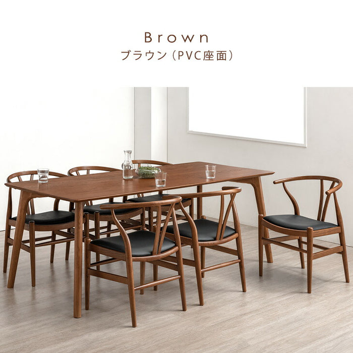 ［幅200］北欧モダン ダイニングテーブルセット 6人掛け 7点セット 天然木アッシュ【テーブル搬入設置込み】【超大型商品】〔80500030〕