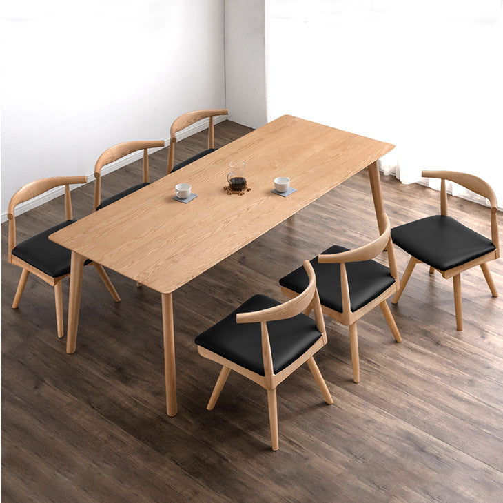 幅200］ALL天然木アッシュ ダイニングテーブルセット 7点セット 6人