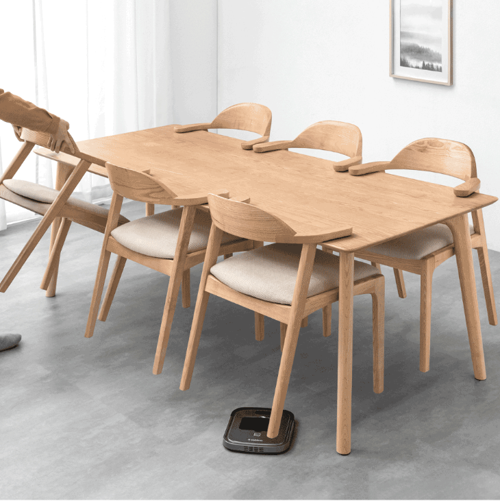 六人掛けテーブル×6卓+木の椅子×36脚】建築模型用添景1:50 ミニチュア