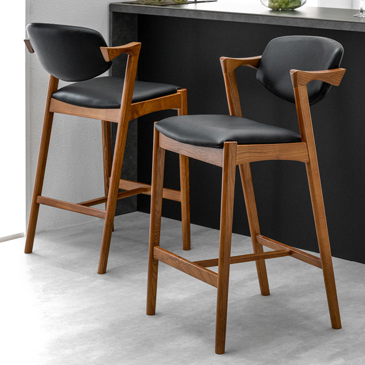 カウンターチェア 天然木　ハイスチェアー　2脚 カウンターチェア 天然木 ハイスチェアー 2脚