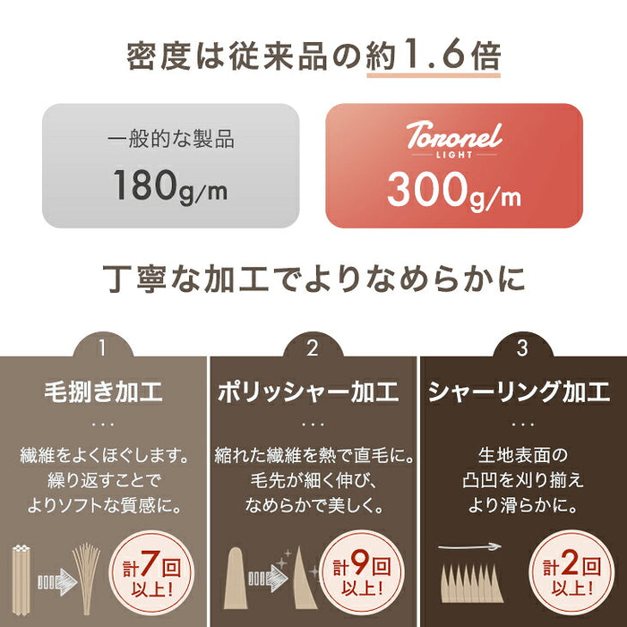 【リニューアル記念プライス】［セミダブル］Toronel light 毛布 洗える 吸湿発熱 フランネル生地 掛布団〔81900248〕