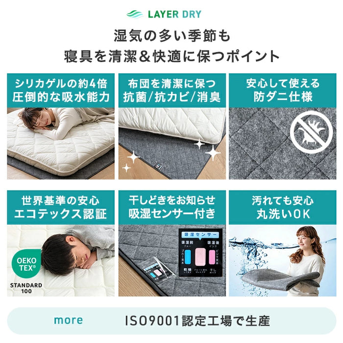 新発売記念プライス】［クイーン］除湿シート 洗える 防ダニ 防カビ 消