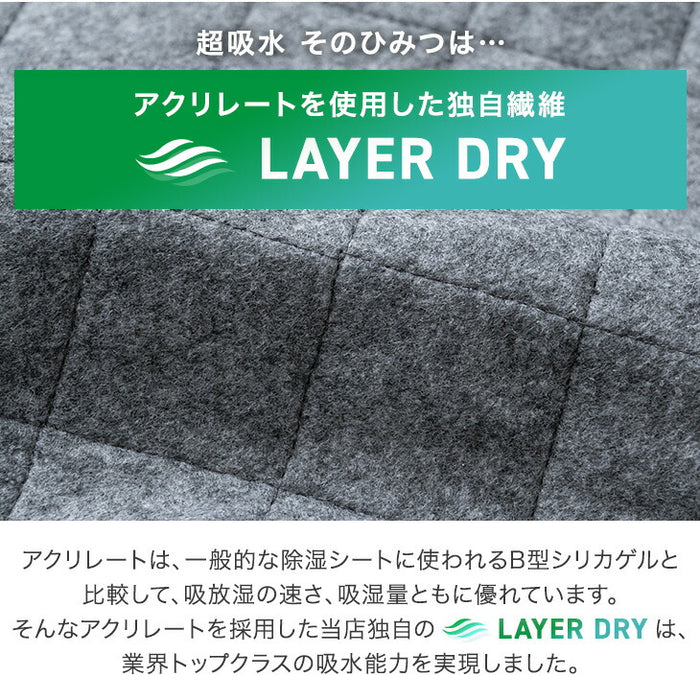 【新発売記念プライス】［シングル］除湿シート 洗える 防ダニ 防カビ 消臭 吸水 除湿マット 湿気対策〔81900253〕