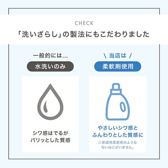 ［セミダブル］洗いざらし 敷パッド 一体型 水洗い加工 抗菌 防臭 防ダニ シンプル〔81900259〕