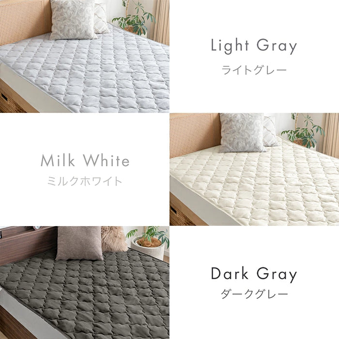 【新発売記念プライス】［シングル］洗いざらし 敷パッド 一体型 水洗い加工 抗菌 防臭 防ダニ シンプル〔81900258〕