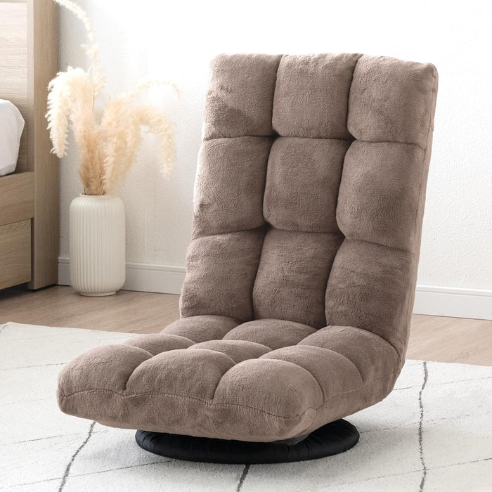 【アウトレット キャンセル戻り品】座椅子 360°回転 軽量 折りたたみ 回転式 おしゃれ 北欧〔1520010802out・out1976〕