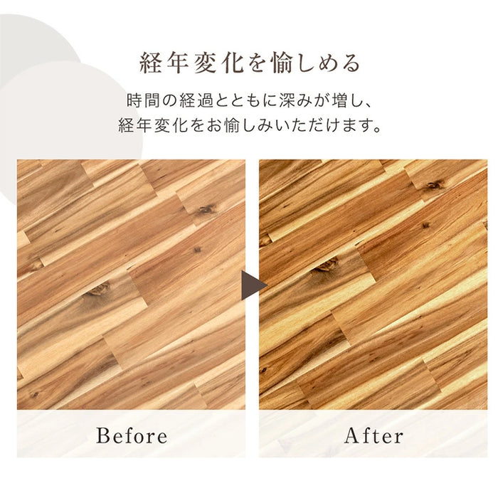 選べる座面 円形 / 四角形 アカシア スツール 4脚セット 完成品 スタッキング 天然木 北欧 カフェ ダイニング〔99900388〕