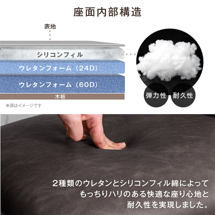 ［2脚セット］ヴィンテージ モダン ダイニングチェア レザー調〔83200002〕