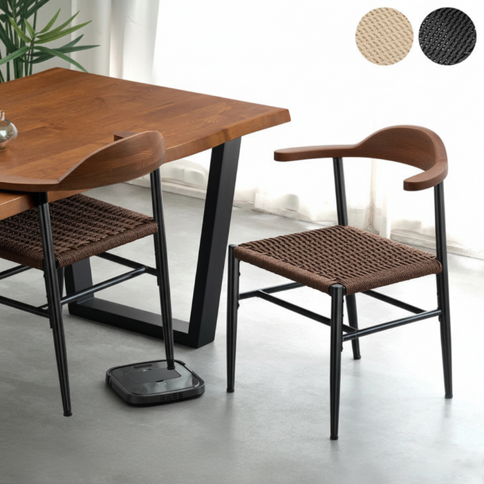 2脚セット］お掃除ロボ対応 ダイニングチェア ハンギング ハーフアーム
