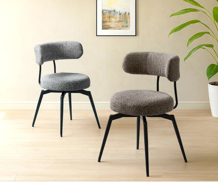 ［単脚］ お掃除ロボ対応 回転式 ダイニングチェア ハンギングチェア チェア ファブリック〔83200107〕