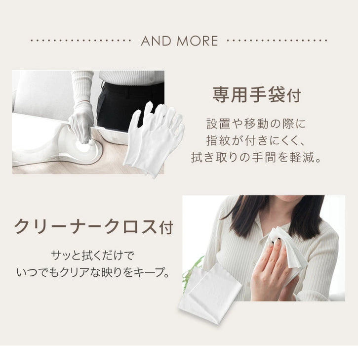 割れない鏡 フレームレス 30×90cm 超軽量 ウォールミラー〔83800006〕