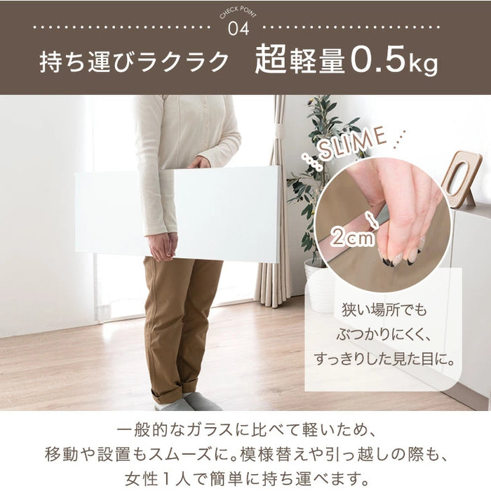 割れない鏡 フレームレス 30×90cm 超軽量 ウォールミラー〔83800006〕