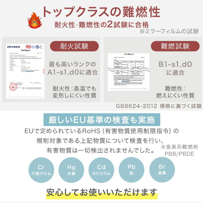 【新発売記念プライス】［160×190］割れない 3面鏡 折りたたみ キャスター付き 全身鏡 超軽量 割れない鏡 フィルムミラー 姿見 鏡【超大型商品】〔83800013〕