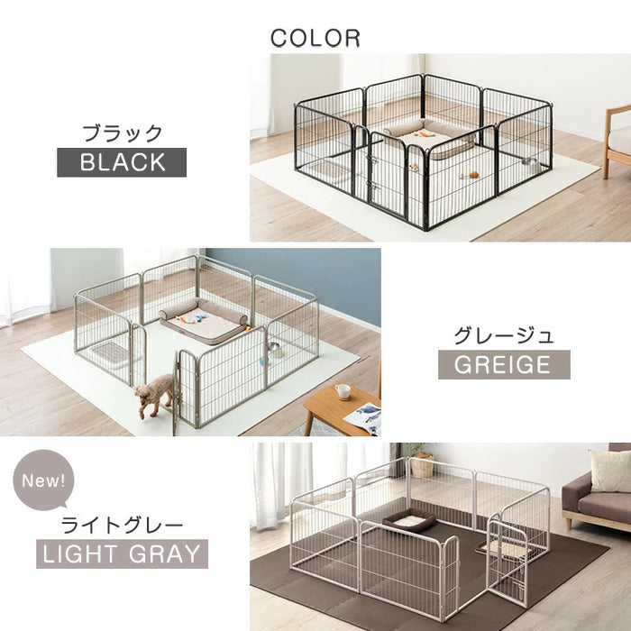 ［1ドア・高さ60cm］バリアフリー ペットサークル ハイタイプ スチール 高さ サークル ペットケージ〔83900000〕