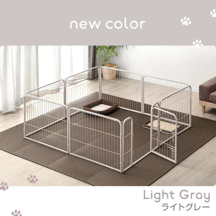［1ドア・高さ60cm］バリアフリー ペットサークル ハイタイプ スチール 高さ サークル ペットケージ〔83900000〕
