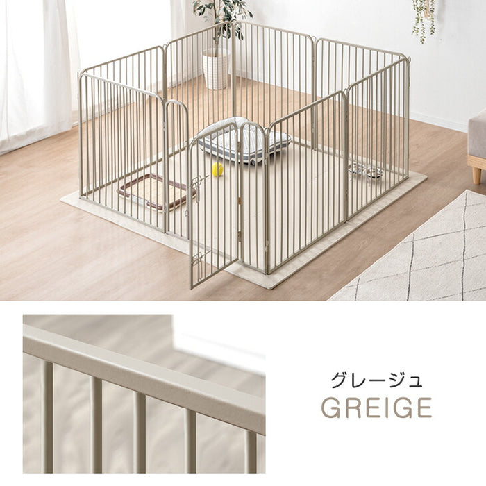 ［高さ80cm 2ドア］ペットサークル ハイタイプ 屋内外兼用 組み替えOK ワイド サークル ケージ ペットケージ 犬用〔83900005〕