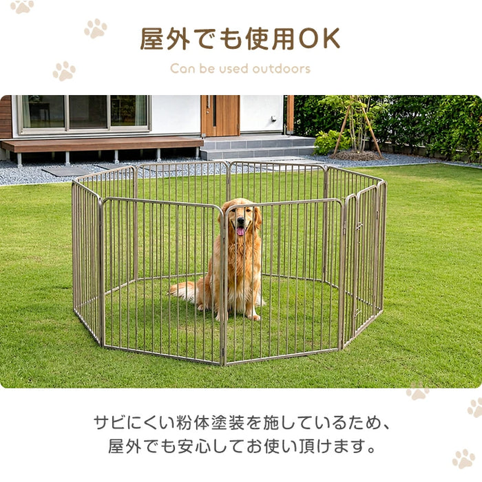 1ドア・高さ80cm］RENEW ペットサークル ハイタイプ 屋内外兼用